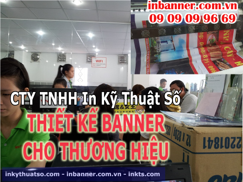 Khách hàng làm việc về sản phẩm in banner cho thương hiệu tại Cty TNHH In Kỹ Thuật Số - Digital Printing